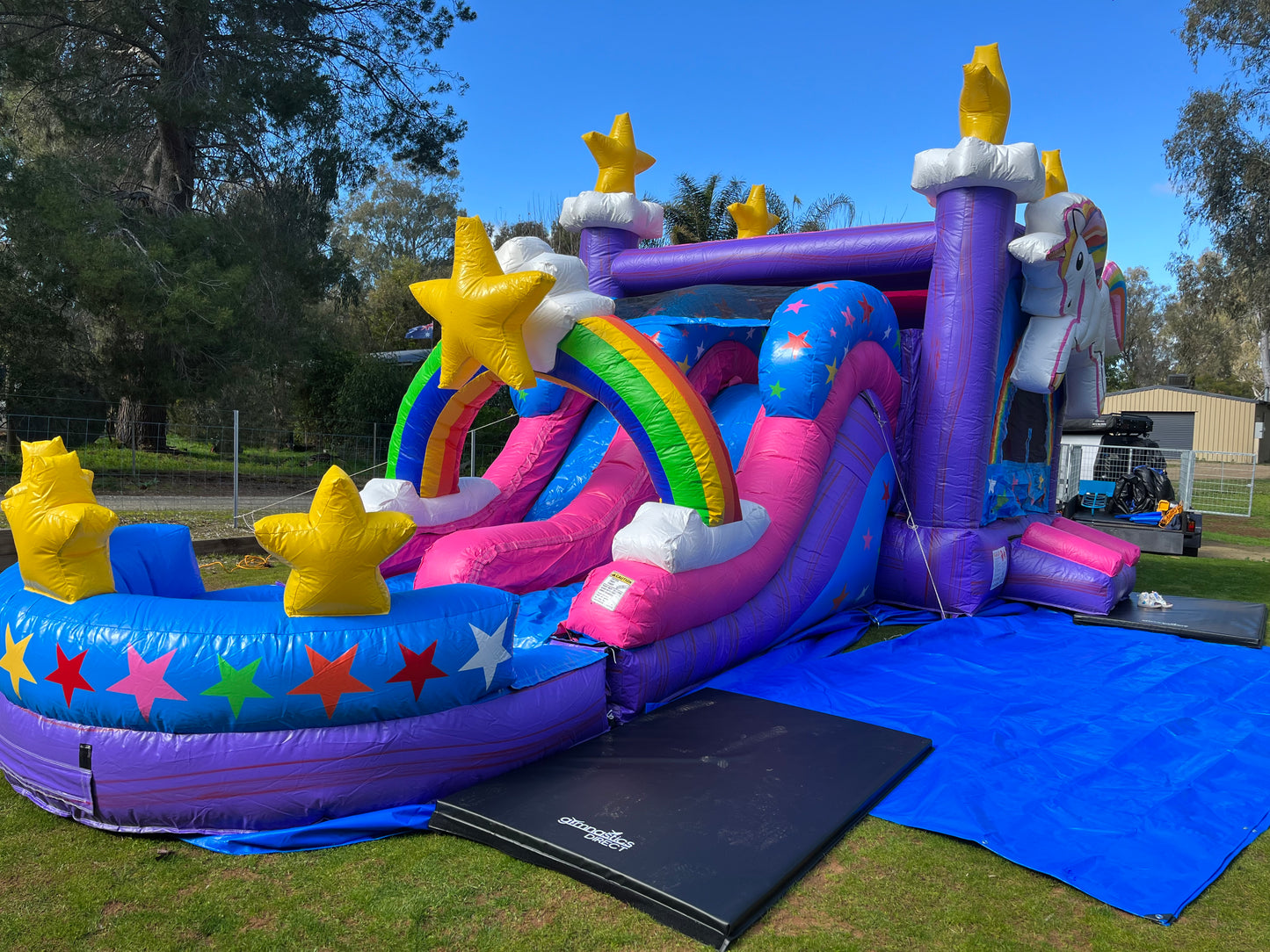 Unicorn Wet/Dry Jumping Castle Slide Combo