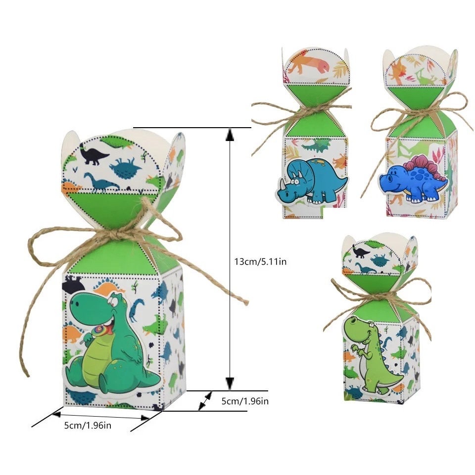 Set of 8 Dinosaurs Party Boxes Favors Graduation Birthday Baby Shower Party DIY PB16