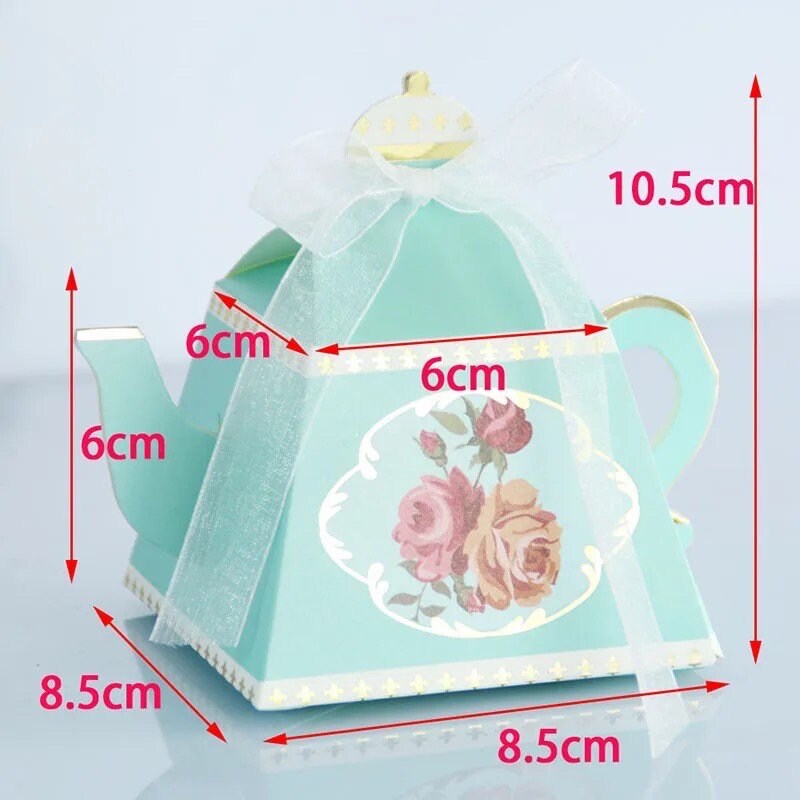 Set of 10 Pink High tea Party Favor Boxes Graduation Birthday Baby Shower Bridal Party Wedding DIY PB5