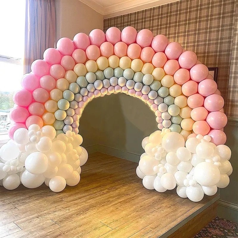 Pastel Rainbow Balloon Garland Graduation Birthday Baby Shower Bridal Party DIY Decorations B07