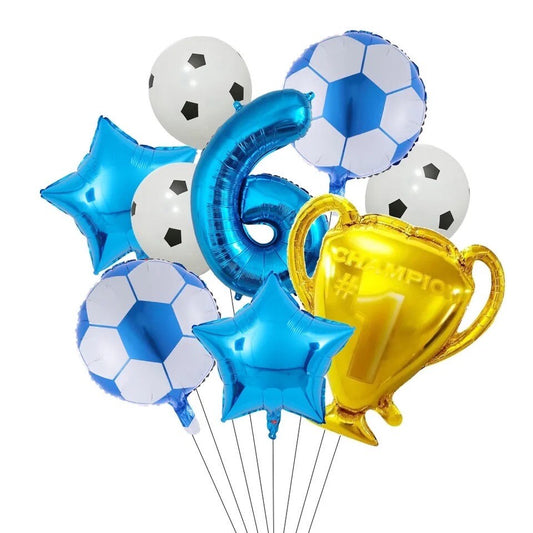 Soccer Football 6th Balloon Kit Birthday Number Party DIY Decorations BN10