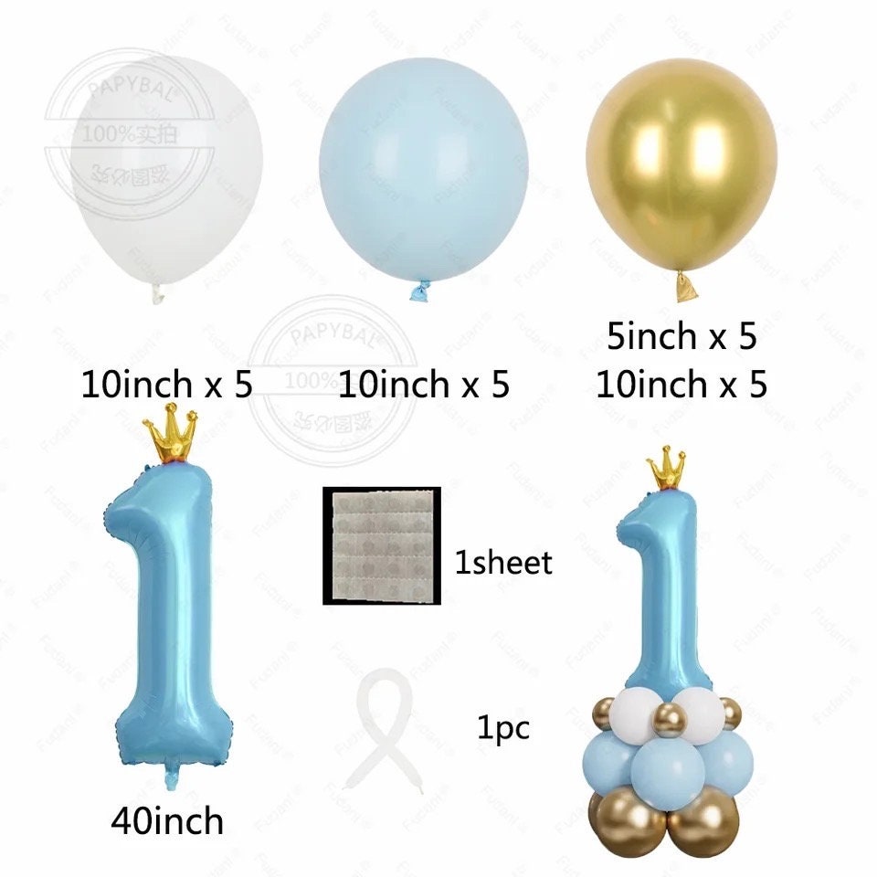 Number 1 Blue Pink Balloon Kit Birthday Number Party DIY Decorations BN19/20