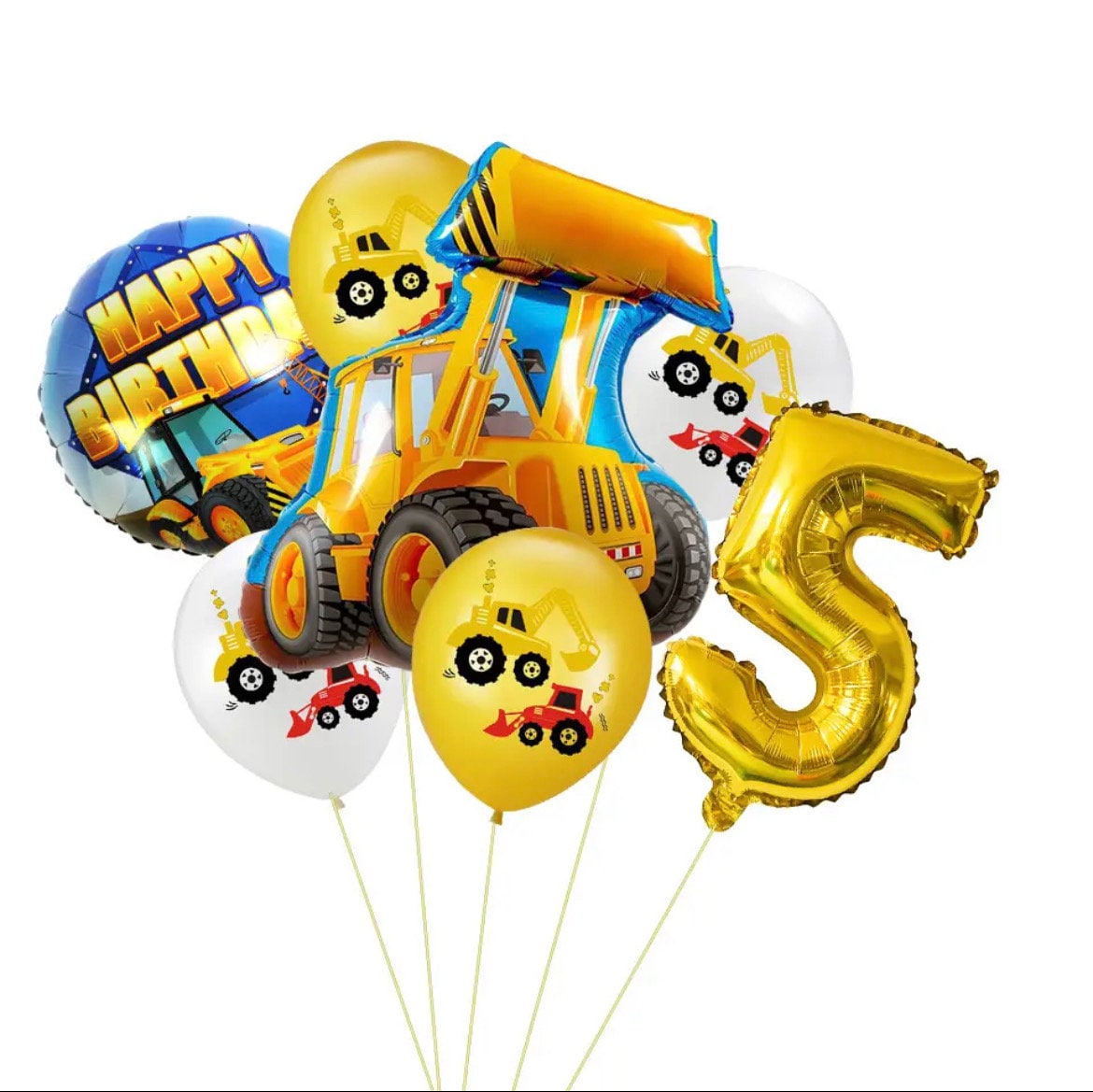 Construction Balloon Kit Birthday Number Party DIY Decorations BN18