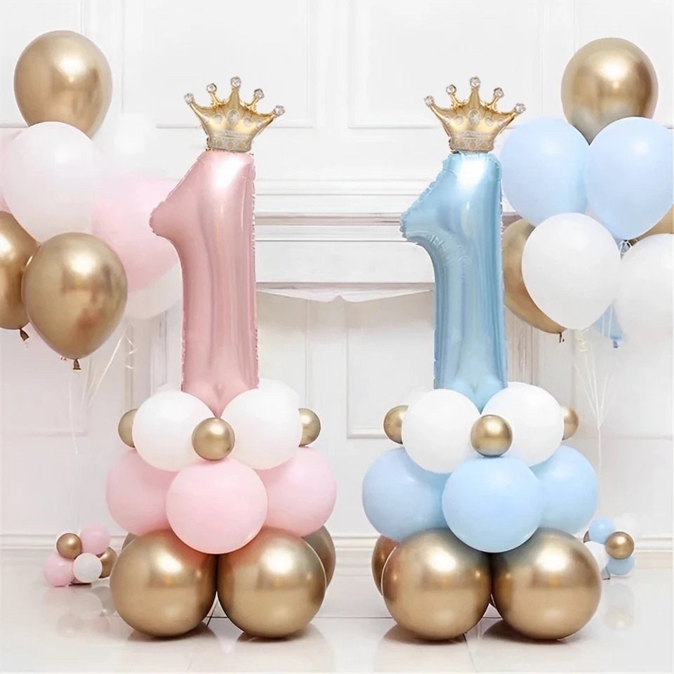 Number 1 Blue Pink Balloon Kit Birthday Number Party DIY Decorations BN19/20