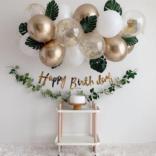Green gold confetti wall piece Balloon Garland Graduation Birthday Baby Shower Bridal Party DIY Decoration B24