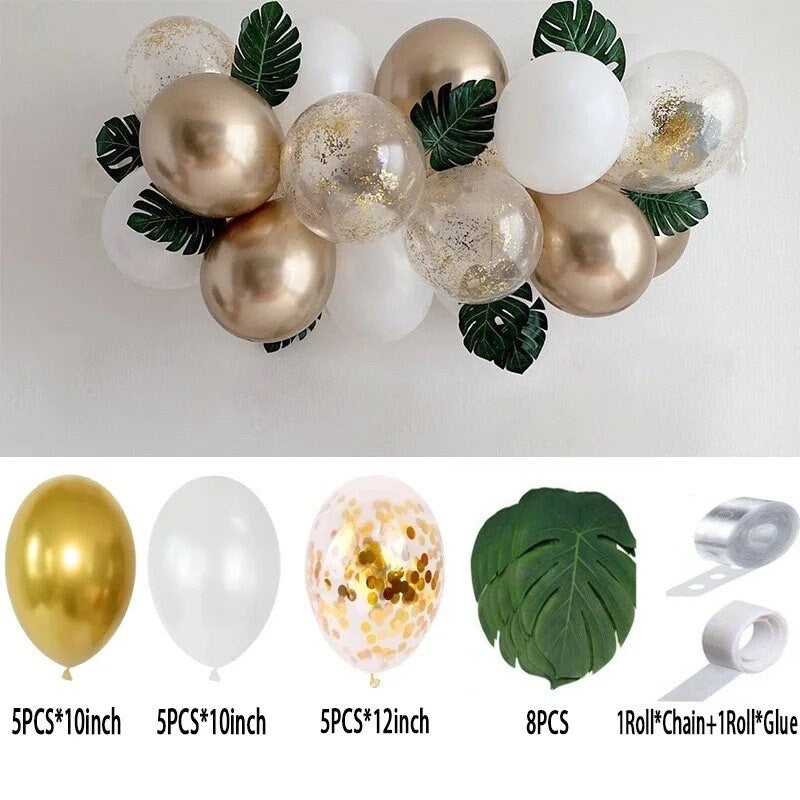 Green gold confetti wall piece Balloon Garland Graduation Birthday Baby Shower Bridal Party DIY Decoration B24