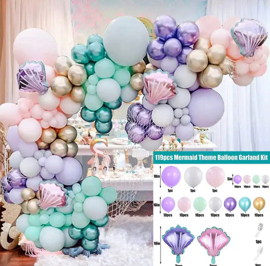 Mermaid Tail Pastel Metallic Balloon Garland Graduation Birthday Baby Shower Bridal Party DIY B19