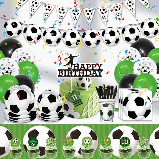 Soccer Football Party Supplies Party Favour Plates Napkins Balloons Birthday Baby Shower Party DIY