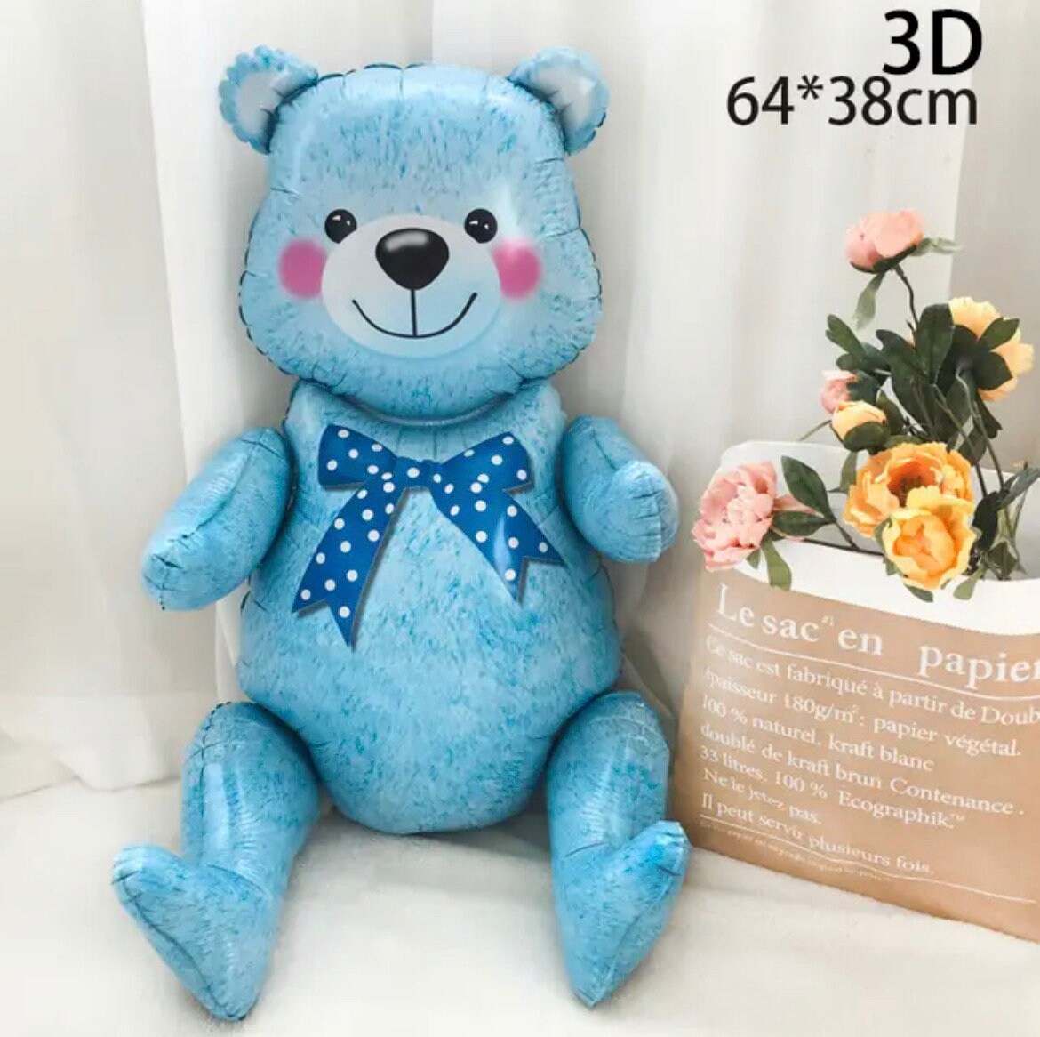 Blue Pink Bear Balloon Baby Shower Number Party DIY Decorations BN25