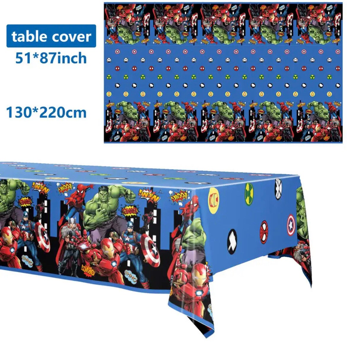 Marvel Avengers Superheroes Plates Napkins Tablecloth Party Supplies Graduation Birthday Baby Shower Party DIY