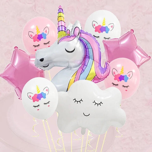 Unicorn Clouds Rainbow Balloon Kit Birthday Number Party DIY Decorations BN34