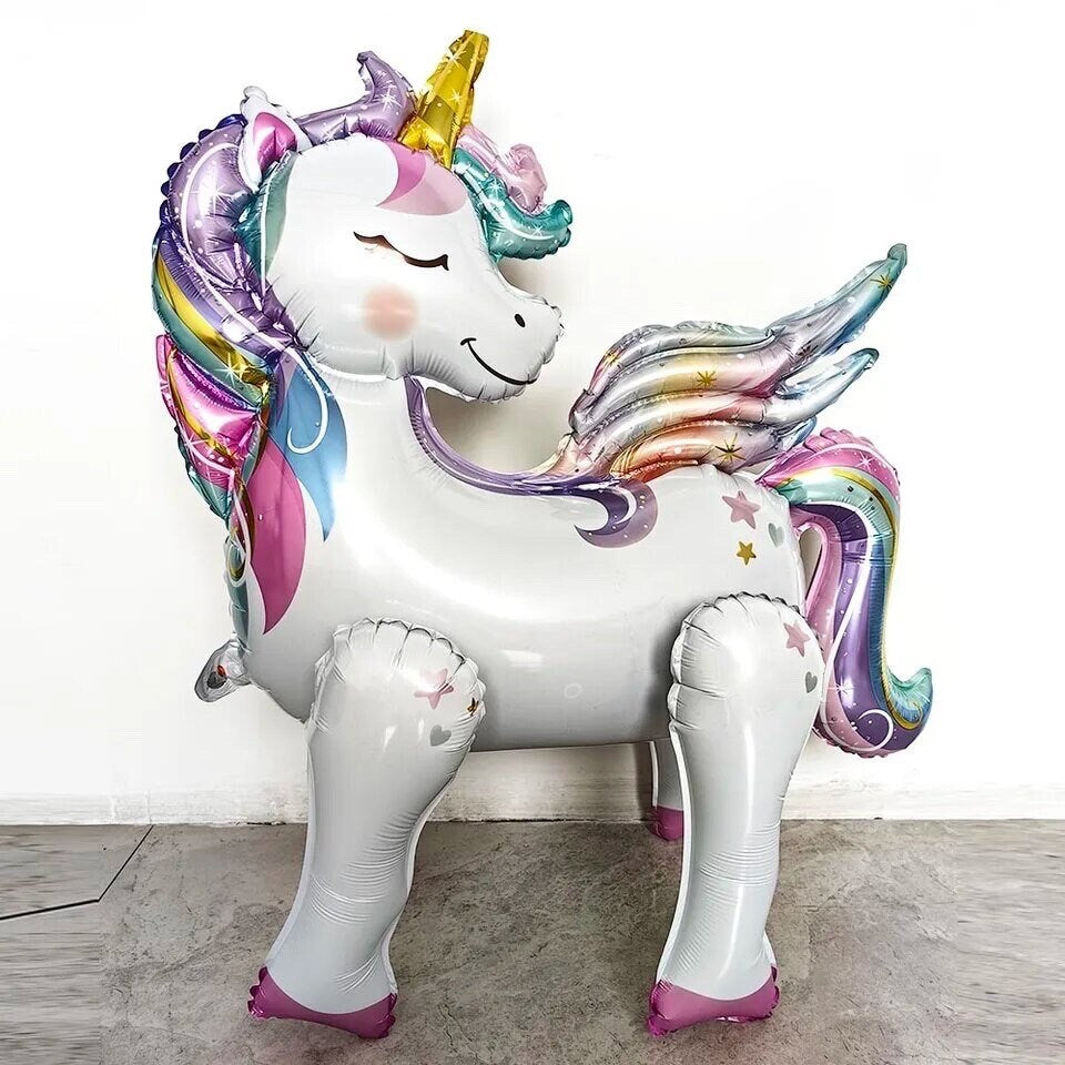 Unicorn Foil Rainbow Balloon Birthday Number Party DIY Decorations