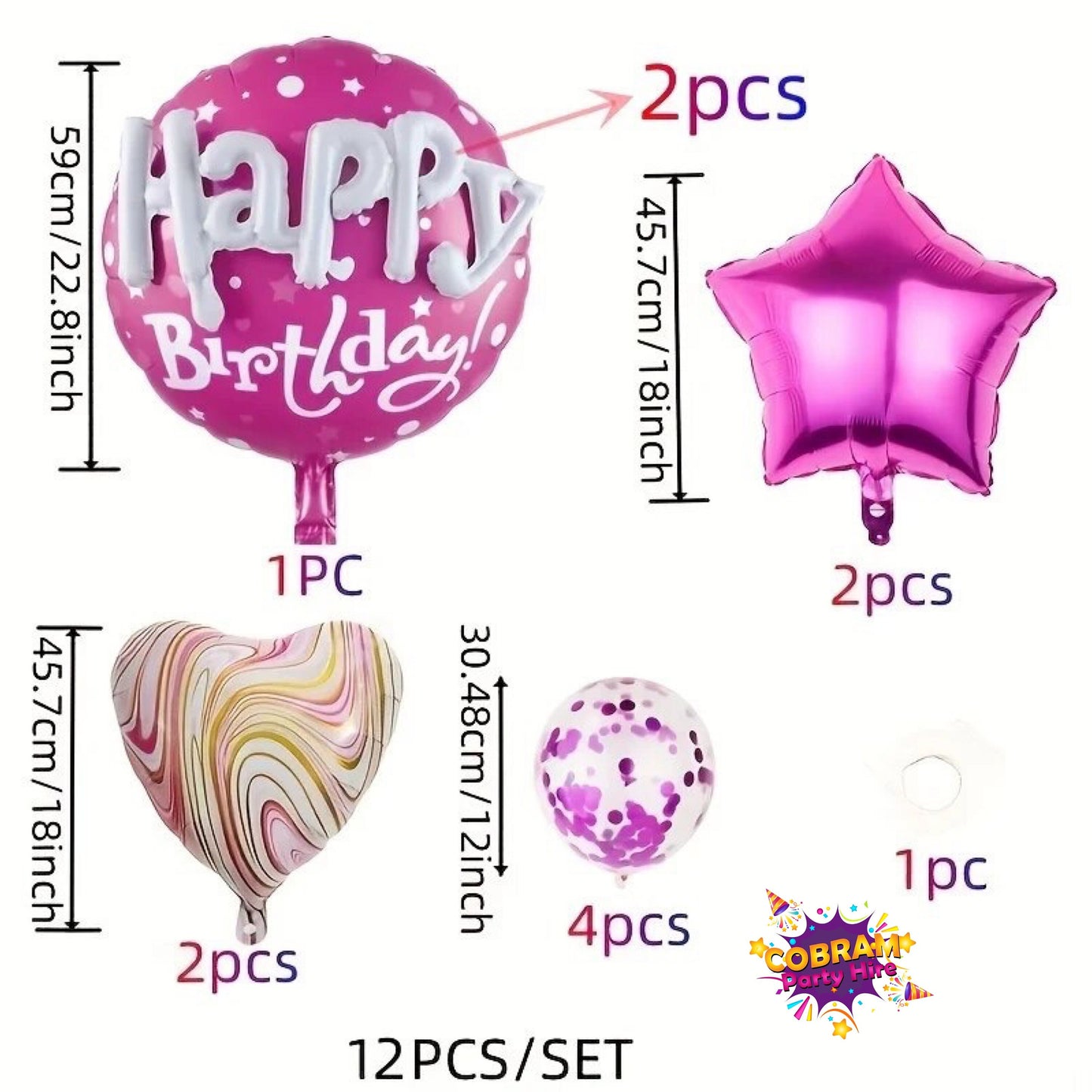 Pink Balloon kit Birthday Party DIY Decorations BN44