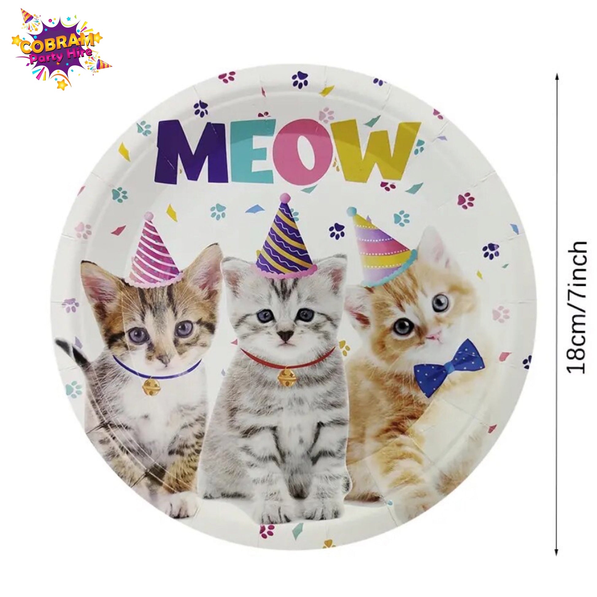 Cat Kitten Meow Party Supplies plates napkins tablecloth Graduation Birthday Baby Shower Party DIY