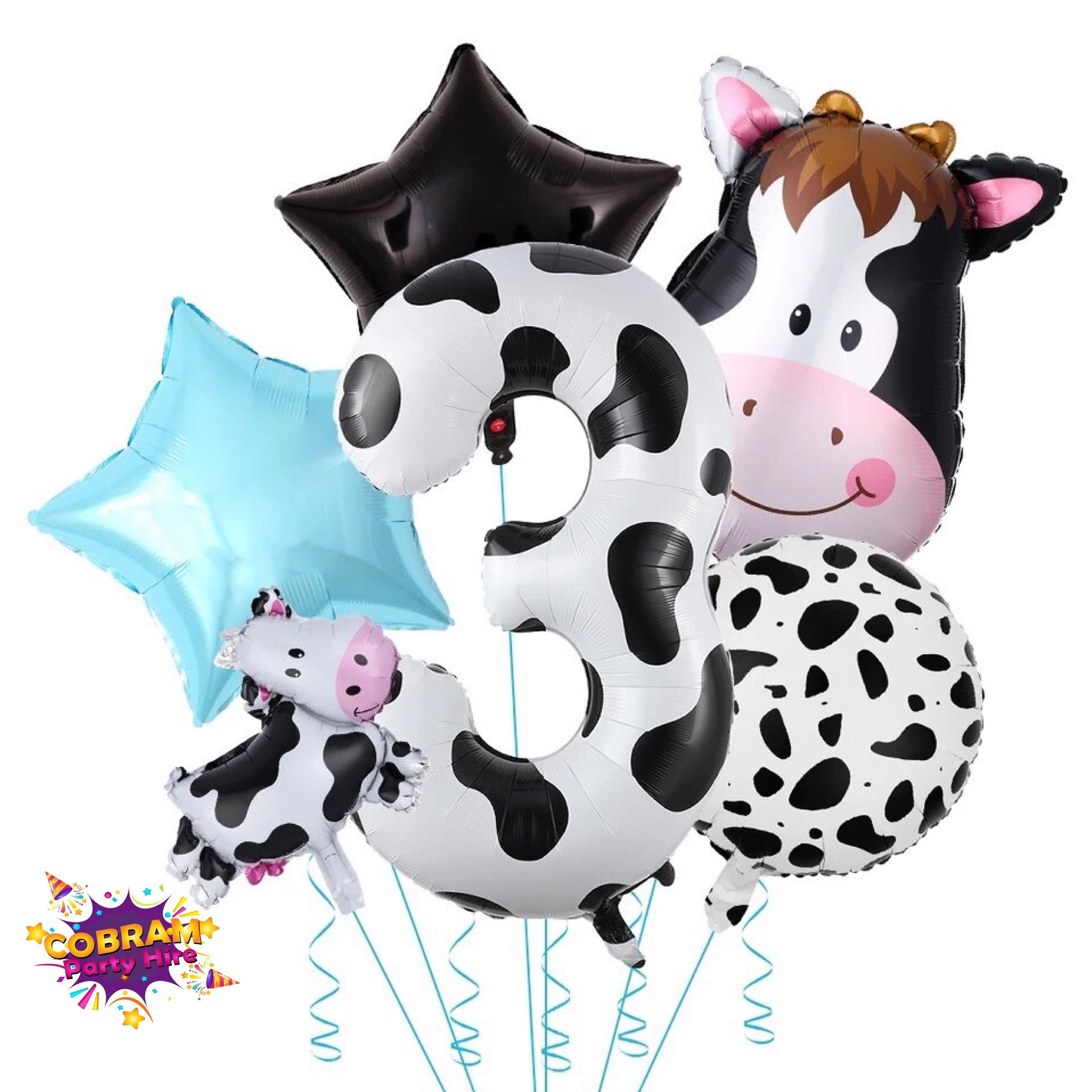 Cow Farm balloon number kit Birthday Party DIY Decorations