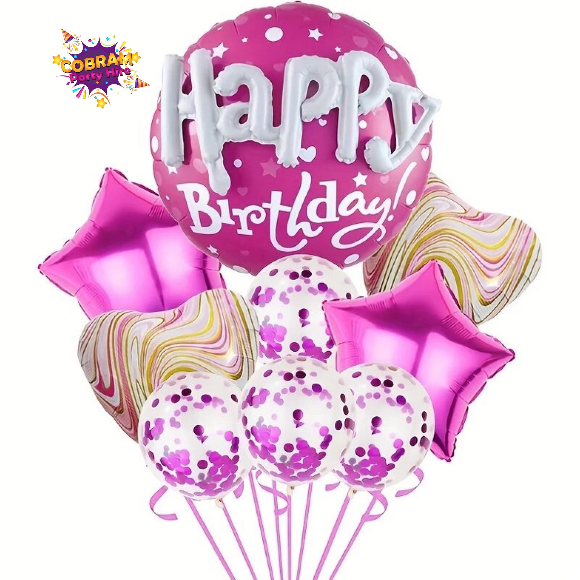 Pink Happy Birthday Balloon kit Birthday Party DIY Decorations